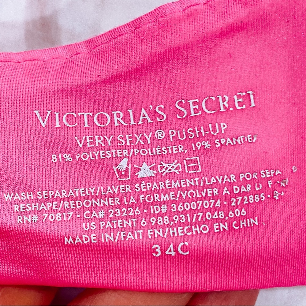Victoria’s Secret Very Sexy Push Up Bra, 34C. Pink - Picture 4 of 4